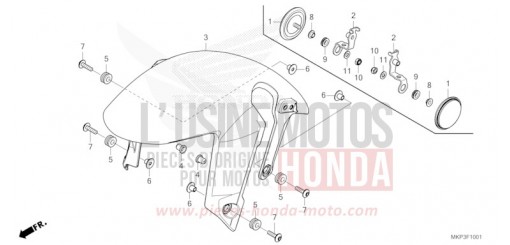 PARAFANGO ANTERIORE (CBR500RAN/P) CBR500RAN di 2022